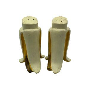 Vintage Banana Salt & Pepper Shakers New Trends Japan Ceramic